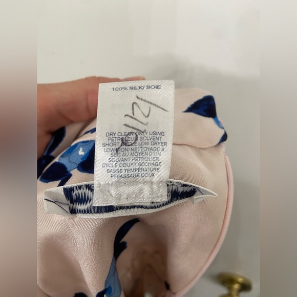 Oscar de la Renta Floral Printed Long Sleeve Silk Blouse Size 6 - Picture 3 of 9